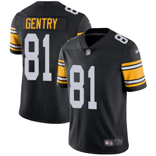 Youth Pittsburgh Steelers Football #81 Limited Black Zach Gentry Alternate Vapor Untouchable Nike NFL Jersey->youth nfl jersey->Youth Jersey